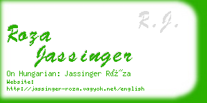 roza jassinger business card